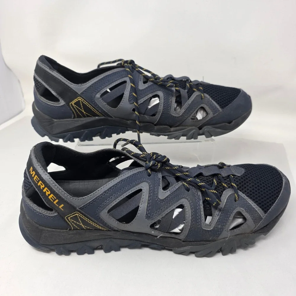 Merrell All Out Blaze Sieve Mens 14 Hiking Water Shoes Navy Blue J12849 Good